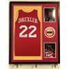 Image 1 : Clyde Drexler Signed Rockets 34x42 Custom Framed Jersey Display (JSA COA)
