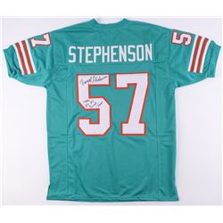 Dwight Stephenson Signed Dolphins Jersey Inscribed "1980s AFL All Decade Team" (SGC COA)
