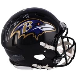 Ray Lewis Signed Ravens Full-Size Authentic On-Field Speed Helmet Inscribed "HOF 18" (Fanatics Holog