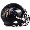 Image 1 : Ray Lewis Signed Ravens Full-Size Authentic On-Field Speed Helmet Inscribed "HOF 18" (Fanatics Holog