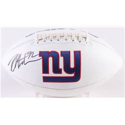 Michael Strahan Signed Giants Logo Football (JSA COA)