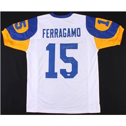 Vince Ferragamo Signed Rams Jersey Inscribed "79 NFC Champs" (JSA COA)