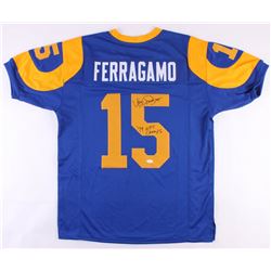 Vince Ferragamo Signed Rams Throwback Jersey Inscribed "79 NFC Champs" (JSA COA)