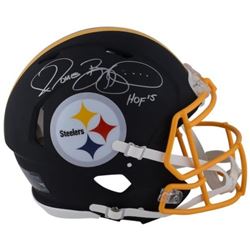 Jerome Bettis Signed Steelers Custom Matte Black Full-Size Authentic On-Field Speed Helmet Inscribed