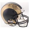 Image 1 : Marshall Faulk Signed Rams Full-Size Authentic On-Field Helmet Inscribed "HOF 20XI", "2000 MVP", "94