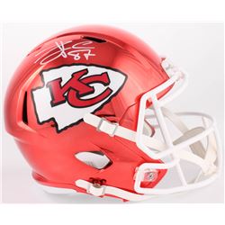 Travis Kelce Signed Chiefs Full-Size Chrome Speed Helmet (Beckett COA)