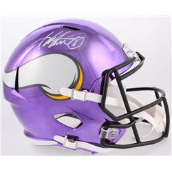 Adrian Peterson Signed Vikings Full-Size Chrome Speed Helmet (Beckett COA)