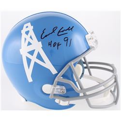 Earl Campbell Signed Oilers Full-Size Throwback Helmet Inscribed "HOF 91" (JSA COA)