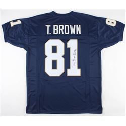 Tim Brown Signed Notre Dame Fighting Irish Jersey Inscribed "Heisman 87" (JSA COA)