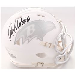 Anquan Boldin Signed Ravens White ICE Speed Mini Helmet (JSA COA)