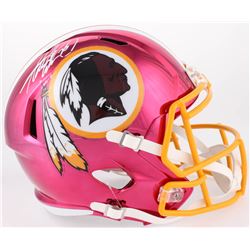 Adrian Peterson Signed Redskins Full-Size Chrome Speed Helmet (Beckett COA)