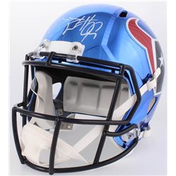 J. J. Watt Signed Texans Full-Size Chrome Speed Helmet (JSA COA  Watt Hologram)