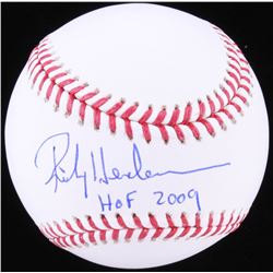 Rickey Henderson Signed OML Baseball Inscribed "HOF 2009" (JSA COA)