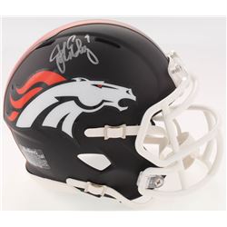 John Elway Signed Broncos Matte Black Speed Mini-Helmet (JSA COA)
