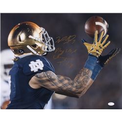 Will Fuller Signed Notre Dame Fighting Irish 16x20 Photo Inscribed "Play Like a Champion Today" (JSA