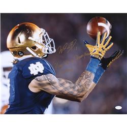 Will Fuller Signed Notre Dame Fighting Irish 16x20 Photo Inscribed "Play Like a Champion Today" (JSA