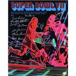 1972 Miami Dolphins "Super Bowl VII" 16x20 Photo Team-Signed by (21) with Jim Kiick, Dick Anderson, 
