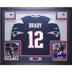 Tom Brady Signed Patriots 35x43 Custom Framed Jersey (TriStar Hologram  Steiner COA)
