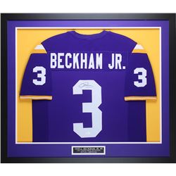 Odell Beckham Jr. Signed LSU Tigers 35x43 Custom Framed Jersey (JSA COA)