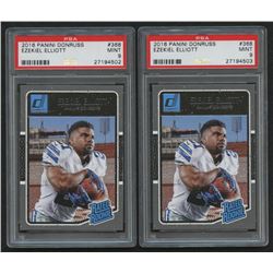 Lot of (2) PSA Graded 9 2016 Donruss #368 Ezekiel Elliott