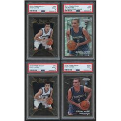 Lot of (4) PSA Graded 9 Zach LaVine Basketball Cards with (2) 2014-15 Select #84 RC, (1) 2014-15 Pan