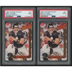 Lot of (2) 1991 Action Packed Rookie Update #21 Brett Favre