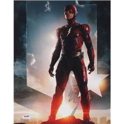 Ezra Miller Signed "Justice League" 11x14  Photo (PSA COA)