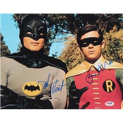 Adam West  Burt Ward Signed "Batman" 11x14 Photo Inscribed "Robin" (PSA COA)