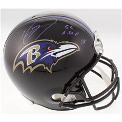 Ray Lewis Signed Baltimore Ravens Full-Size Helmet Inscribed "H.O.F 18"  (Radtke COA  Lewis Hologram