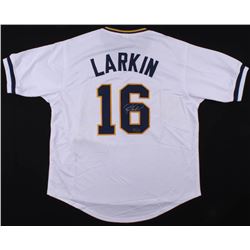 Barry Larkin Signed Michigan Wolverines Jersey (Radtke COA)
