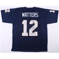 Ricky Watters Signed Notre Dame Fighting Irish Jersey Inscribed "1988 Nat. Champs"  (Radtke COA)
