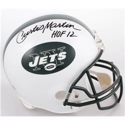 Curtis Martin Signed New York Jets Full-Size Helmet Inscribed "HOF 12" (Radtke COA)