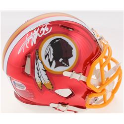 Adrian Peterson Signed Washington Redskins Chrome Speed Mini Helmet (Beckett COA)