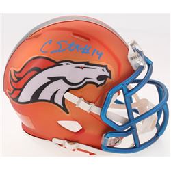 Courtland Sutton Signed Denver Broncos Blaze Speed Mini Helmet (JSA COA)