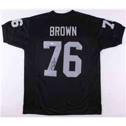 Bob Brown Signed Oakland Raiders Jersey Inscribed "HOF 04" (JSA COA)
