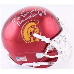 OJ Simpson Signed USC Trojans Chrome Mini-Helmet Inscribed "Heisman 68'" (JSA COA)
