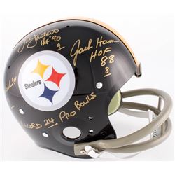 Jack Ham, Jack Lambert  Andy Russell Signed Pittsburgh Steelers Throwback TK Full-Size Suspension He