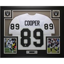 Amari Cooper Signed Raiders 35" x 43" Custom Framed Jersey (JSA COA)