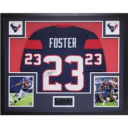 Arian Foster Signed Texans 35x43 Custom Framed Jersey (JSA COA)