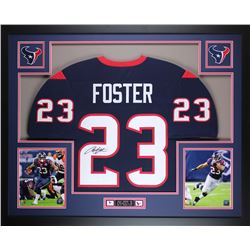 Arian Foster Signed Texans 35x43 Custom Framed Jersey (JSA COA)