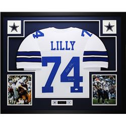 Bob Lilly Signed Cowboys 35x43 Custom Framed Jersey Inscribed "HOF 80" (JSA COA)