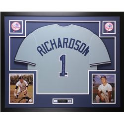 Bobby Richardson Signed New York Yankees 35x43 Custom Framed Jersey (JSA COA)