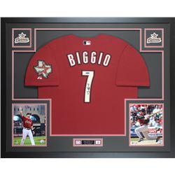 Craig Biggio Signed Houston Astros 35x43 Custom Framed Jersey (TriStar Hologram)