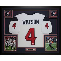 Deshaun Watson Signed Houston Texans 35x43 Custom Framed Jersey (JSA COA)