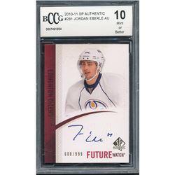2010-11 SP Authentic Limited Autographed Patches #281 Jordan Eberle (BCCG 10)