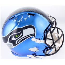 Steve Largent Signed Seattle Seahawks Full-Size Chrome Speed Helmet Inscribed "HOF '95" (Schwartz CO