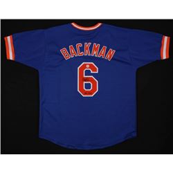 Wally Backman Signed New York Mets Throwback Jersey Inscribed "86 WSC" (Diamond Legends COA)