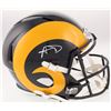 Image 1 : Aaron Donald Signed Los Angeles Rams Full-Size Speed Color Rush Helmet (JSA COA)