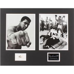 Muhammad Ali 16.25x20.25 Custom Matted Cut Display with (1) Hand-Written Word from Letter (JSA LOA)