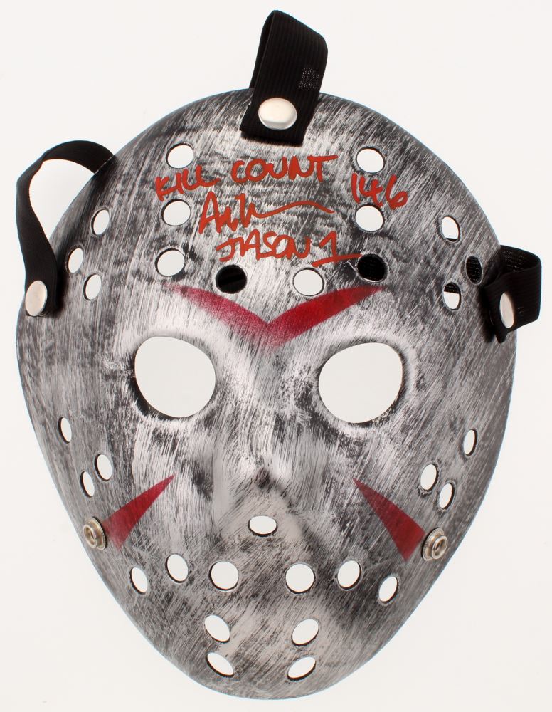 Ari Lehman Signed Friday The 13th Jason Voorhees Mask Inscribed Kill Count 146 Jason 1 Pa Co